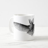 ヴィンテージのこうもりのイラストレーション コーヒーマグカップ (正面左)