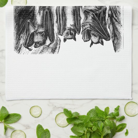 ヴィンテージのこうもりの19世紀のオオコウモリのこうもり キッチンタオル (折り畳み)