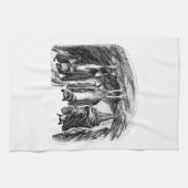 ヴィンテージのこうもりの19世紀のオオコウモリのこうもり キッチンタオル (横)