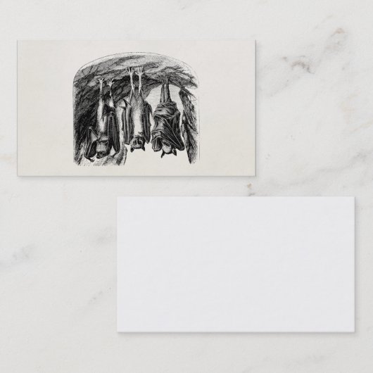 ヴィンテージのこうもりの19世紀のオオコウモリのこうもり 名刺 (正面/裏面)