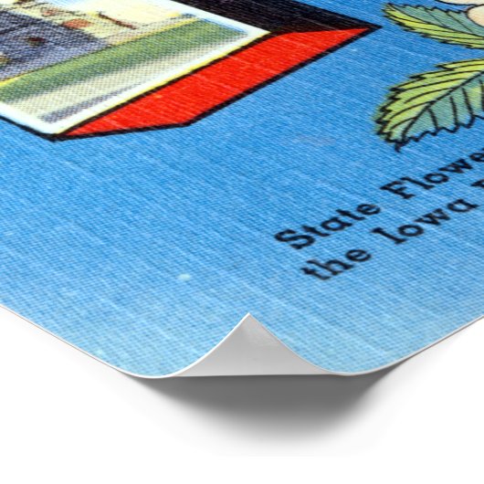 ヴィンテージのご挨拶アイオワ旅行 ポスター (角)