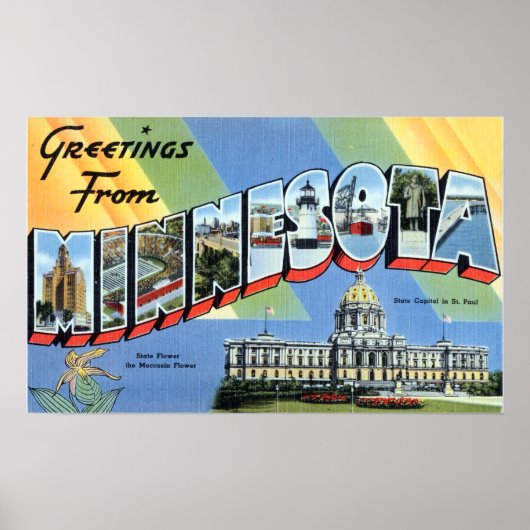 ヴィンテージのご挨拶ミネソタ旅行 ポスター (正面)