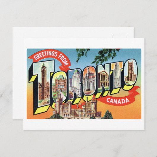 ヴィンテージのご挨拶(カナダ・トロント) ポストカード (正面/裏面)
