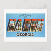 ヴィンテージのご挨拶(マコン,ジョージア) ポストカード (正面)