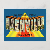 ヴィンテージのご挨拶Nashville旅行はがき ポストカード (正面)