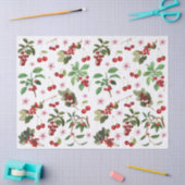 ヴィンテージのさくらんぼの分離パターン 薄葉紙 (クラフト)