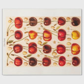 ヴィンテージのさくらんぼの変化の旧式なさくらんぼのフルーツ ラッピングペーパー (フラット)