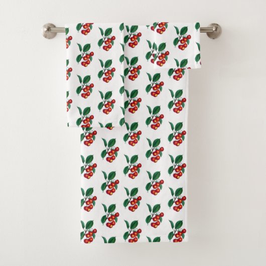 ヴィンテージのさくらんぼのBathタオルセット バスタオルセット (インサイチュ)