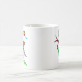 ヴィンテージのすずめの入れ墨 コーヒーマグカップ (中央)