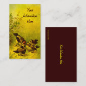 ヴィンテージのすずめの名刺 名刺 (正面/裏面)