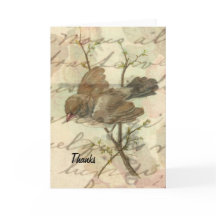 ヴィンテージのすずめの感謝