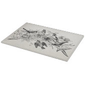 ヴィンテージのすずめの鳥のパーソナライズなすずめの鳥 カッティングボード (角)