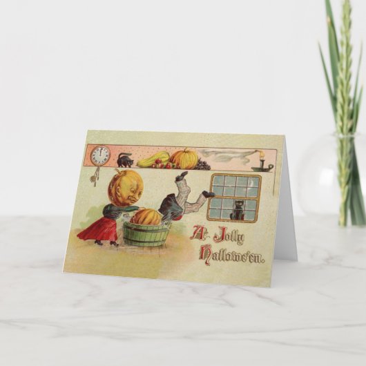 ヴィンテージのすてきなハロウィンの挨拶状 カード (正面)