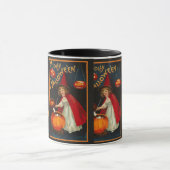 ヴィンテージのすてきなハロウィンの魔法使いのマグ マグカップ (中央)