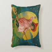 ヴィンテージのすてきなハロウィンの魔法使いの枕 アクセントクッション (正面(垂直))