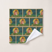 ヴィンテージのすてきなハロウィンの魔法使い バスタオルセット (ウォッシュタオル)