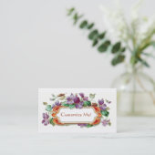 ヴィンテージのすみれ色のテレホンカードの名刺 コーリングカード (スタンド正面)