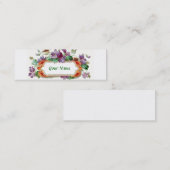 ヴィンテージのすみれ色のテレホンカード細い名刺 コーリングカード (正面/裏面)