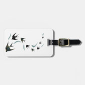 ヴィンテージのつばめの鳥の芸術 ラゲッジタグ (正面横)