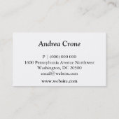 ヴィンテージのつばめの鳥 名刺 (裏面)