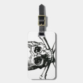 ヴィンテージのどくろ印 ラゲッジタグ (正面縦)