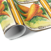 ヴィンテージのにんじんの種の包みのデザイン ラッピングペーパー (ロールコーナー)