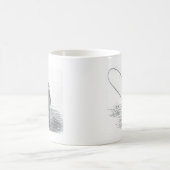 ヴィンテージのはえの魚釣りの芸術のコーヒー・マグ コーヒーマグカップ (中央)