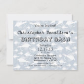 ヴィンテージのはえの魚釣りの芸術 招待状 (裏面)