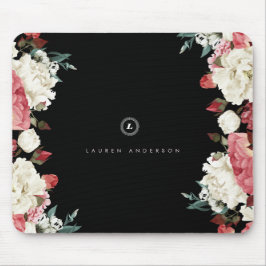 ヴィンテージのばら色のカスタムなモノグラムのマウスパッド マウスパッド