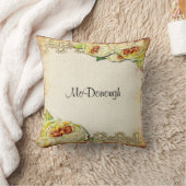 ヴィンテージのばら色のコラージュパターン クッション (ブランケット)