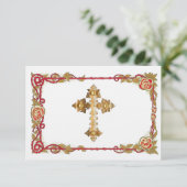 ヴィンテージのばら色の十字の保存日付 セーブザデート (スタンド正面)