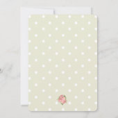 ヴィンテージのばら色の女の子のベビーシャワーの招待 招待状 (裏面)