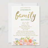 ヴィンテージのばら色の家族会 招待状 (正面)