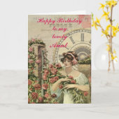 ヴィンテージのばら色の採集 カード (黄色い花)