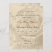 ヴィンテージのばら色の結婚式招待状 招待状 (正面/裏面)