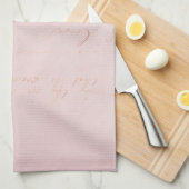 ヴィンテージのばら色の花の台所タオルのぼろぼろの上品 キッチンタオル (四つ折り)