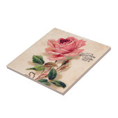 ヴィンテージのばら色の花の花柄パターン タイル (側面)