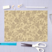 ヴィンテージのばら色の花パターン 薄葉紙 (クラフト)