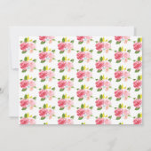 ヴィンテージのばら色の花嫁の茶パーティの招待状 招待状 (裏面)