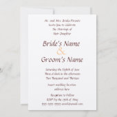 ヴィンテージのばら色の花束の結婚式招待状 招待状 (裏面)