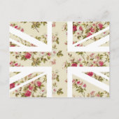 ヴィンテージのばら色の英国国旗イギリス(イギリス)の旗 ポストカード (正面)