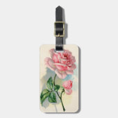 ヴィンテージのばら色の荷物のラベル ラゲッジタグ (正面縦)