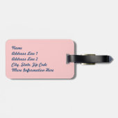 ヴィンテージのばら色の荷物のラベル ラゲッジタグ (裏面横)