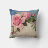 ヴィンテージのばら色の装飾用クッション クッション (裏面)