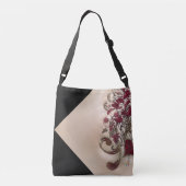 ヴィンテージのばら色の遺体袋(媒体) クロスボディバッグ (裏面)