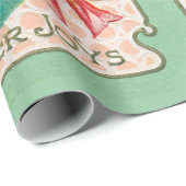 ヴィンテージのひなと復活祭復活祭の挨拶 ラッピングペーパー (ロールコーナー)