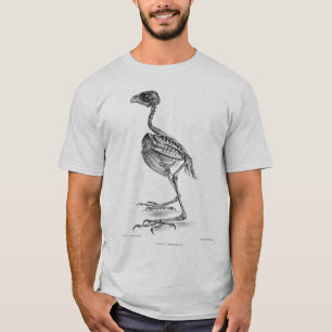 ヴィンテージのひな鳥の骨組エッチング Tシャツ