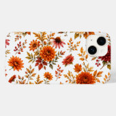 ヴィンテージのひまわり入りオータムフラワーパターン Case-Mate iPhoneケース (裏面 (横))