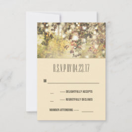 ヴィンテージのひもはRSVPカードを結婚する枝をつけます 出欠カード