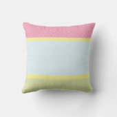 ヴィンテージのひよこおよびピンクのイースターエッグのカスタムメッセージ クッション (裏面)